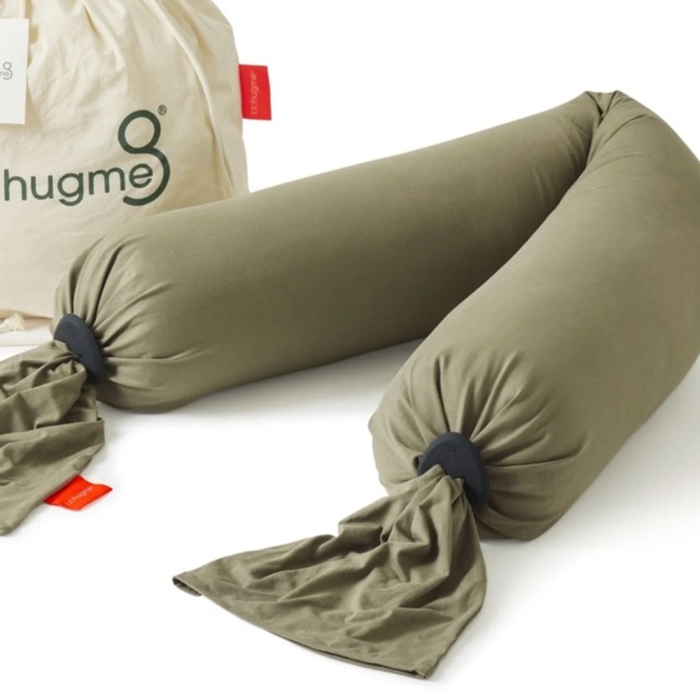 BBhugme pregnancy pillow in dusty olive